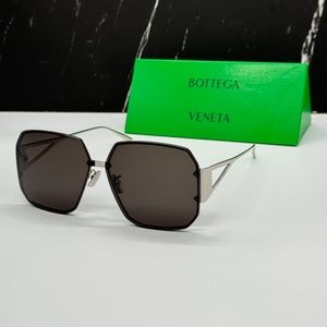 NEW BV1085SA 001 BOTTEGA VENETA SILVER BLACK WOMEN BOTTEGA VENETA SUNGLASSES